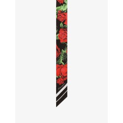 Silk twill bandeau with Bouquet Rose print