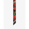 Silk twill bandeau with Bouquet Rose print