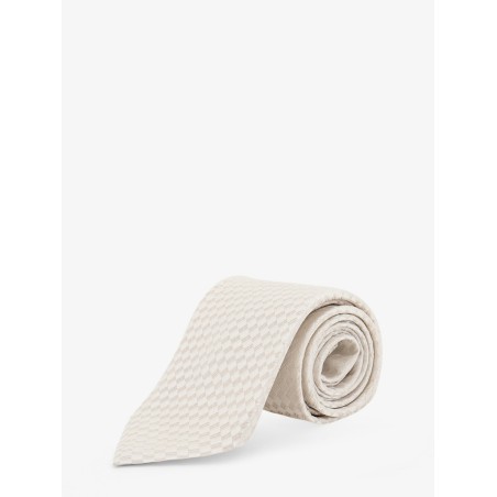 Silk tie with geometric pattern