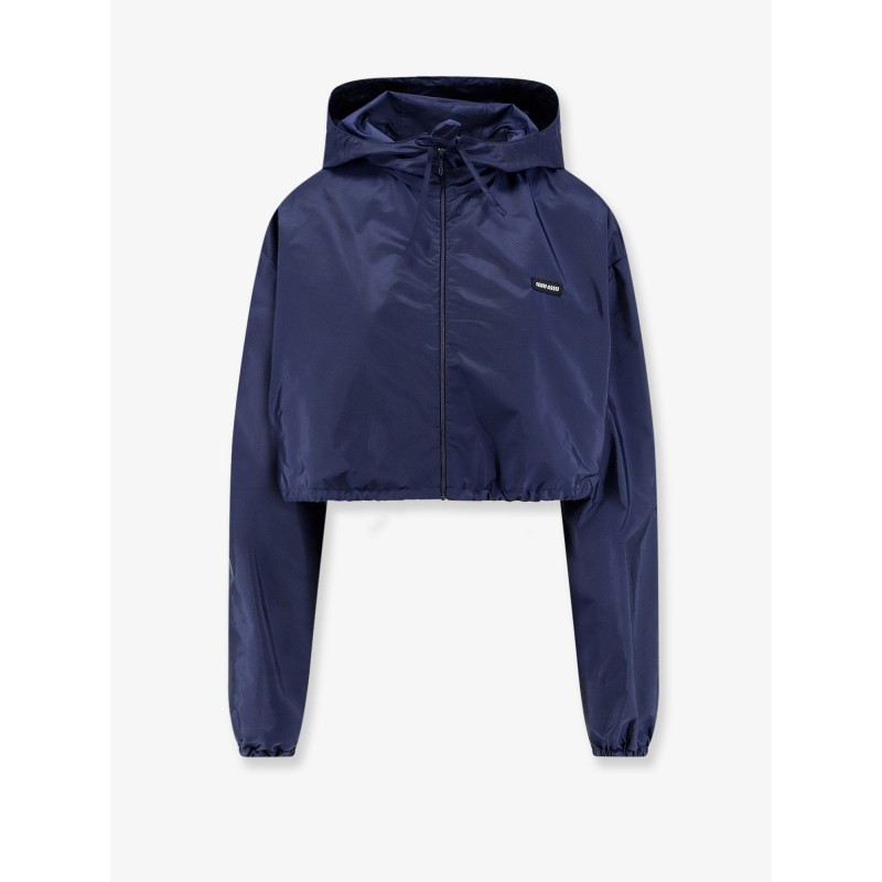 Cropped recycled nylon jacket