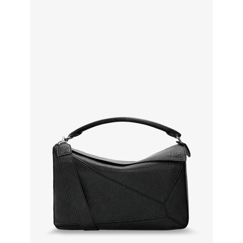 Puzzle Large textured leather handbag