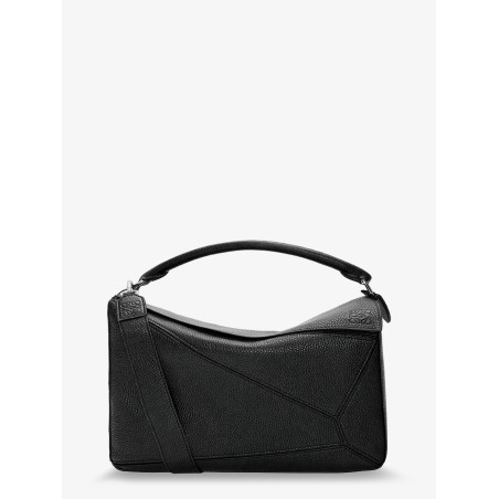 Puzzle Large textured leather handbag