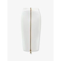 Viscose and nylon skirt with zip