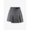 Pleated wool shorts