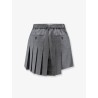 Pleated wool shorts