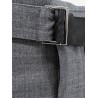 Pleated wool shorts