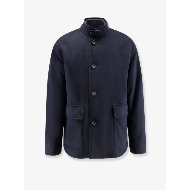Elan cashmere coat with internal vest