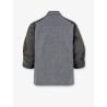 Wool shirt with nylon sleeves