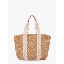 Woody raffia shoulder bag