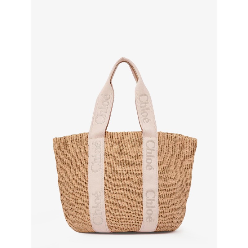 Woody raffia shoulder bag