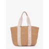 Woody raffia shoulder bag