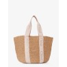 Woody raffia shoulder bag
