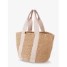 Woody raffia shoulder bag