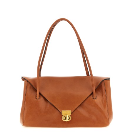 Leather E/W Shoulder Bag