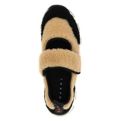 Mary Jane fur sneakers