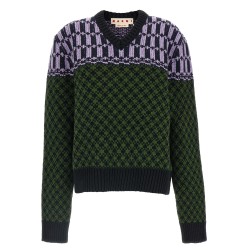 Sweater with geometric pattern