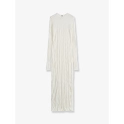 Crinkled viscose and recycled material dress