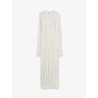 Crinkled viscose and recycled material dress