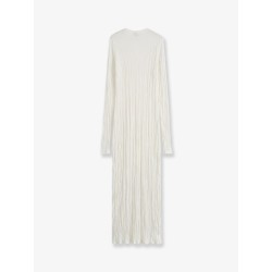 Crinkled viscose and recycled material dress