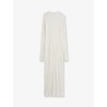 Crinkled viscose and recycled material dress