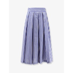 Iris striped cotton skirt