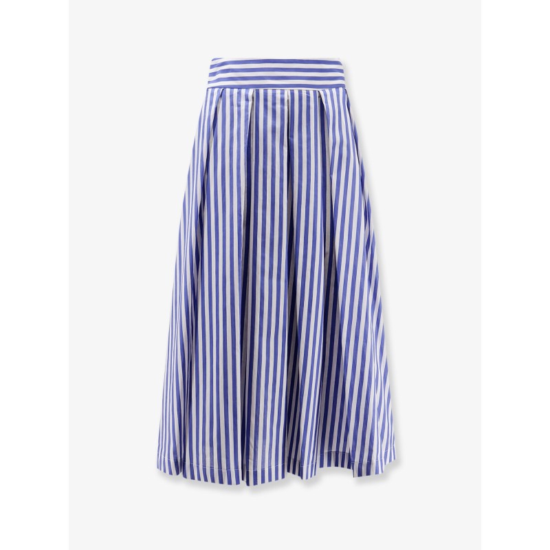 Iris striped cotton skirt