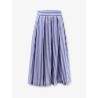Iris striped cotton skirt