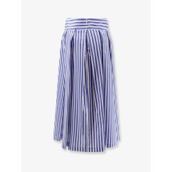 Iris striped cotton skirt