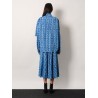 Printed fabric long dress