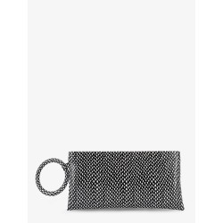 Aura leather clutch bag with snake motif