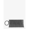 Aura leather clutch bag with snake motif