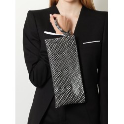 Aura leather clutch bag with snake motif