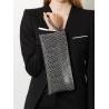 Aura leather clutch bag with snake motif