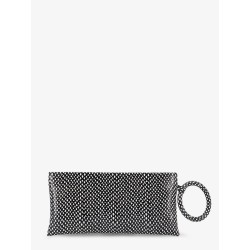 Aura leather clutch bag with snake motif