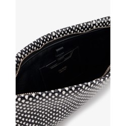 Aura leather clutch bag with snake motif