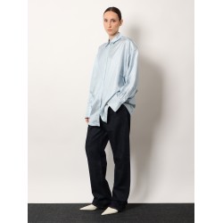 Silk shirt with striped pattern
