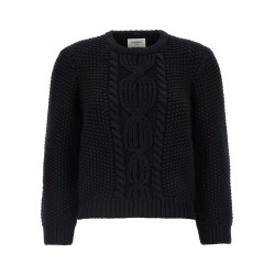 Wool sweater with processing