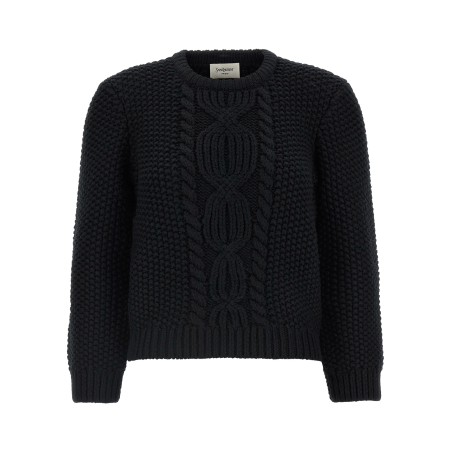 Wool sweater with processing