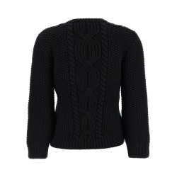 Wool sweater with processing