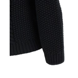 Wool sweater with processing