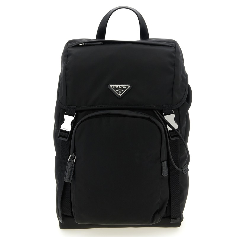Re-nylon logo backpack