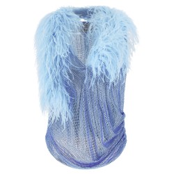 Mesh and feather top