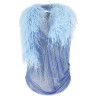 Mesh and feather top