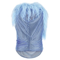 Mesh and feather top