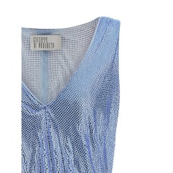 Mesh and feather top