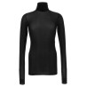 Semi-transparent turtleneck sweater