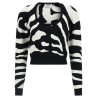 Zebra intarsia sweater