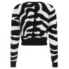 Zebra intarsia sweater