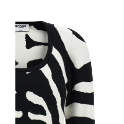 Zebra intarsia sweater