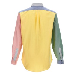 Patchwork shirt with logo embroidery